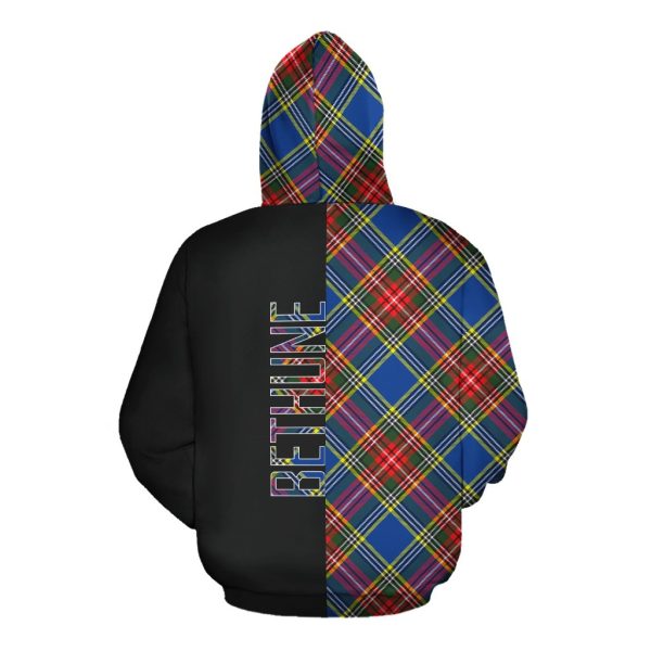 Bethune Tartan Hoodie Half of Me - Cross Style on Sale - Image 2