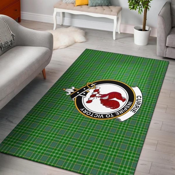 Currie Tartan Crest Area Rug Hot on Sale