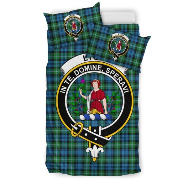 Lyon Family Tartan Crest Bedding Set Hot on Sale - Image 3