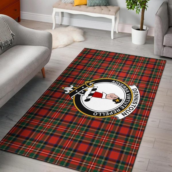 Dennistoun Tartan Crest Area Rug Hot on Sale