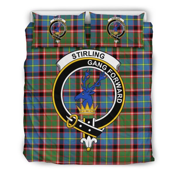 Stirling (Of Cadder-Present Chief) Family Tartan Crest Bedding Set For Sale - Image 2