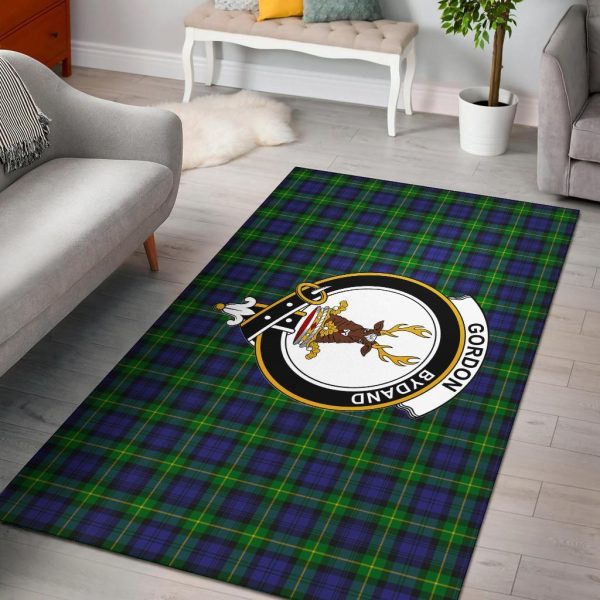 Gordon Tartan Crest Area Rug For Sale