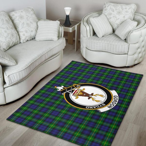 Gordon Tartan Crest Area Rug For Sale - Image 4