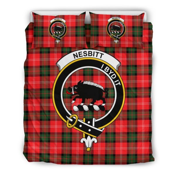Nesbitt (Or Nisbet) Family Tartan Crest Bedding Set For Cheap - Image 2