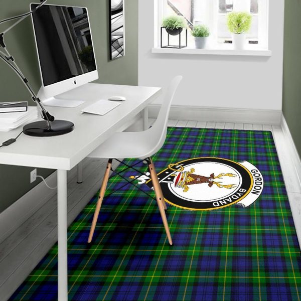 Gordon Tartan Crest Area Rug For Sale - Image 5