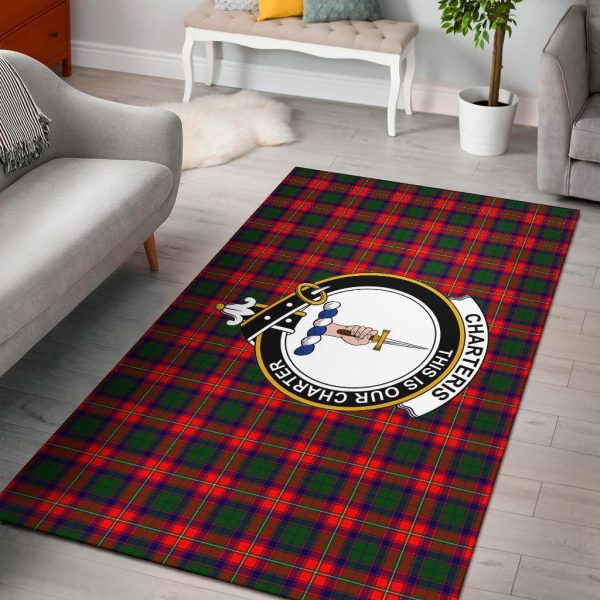 Charteris (Earl Of Wemyss) Tartan Crest Area Rug Supply