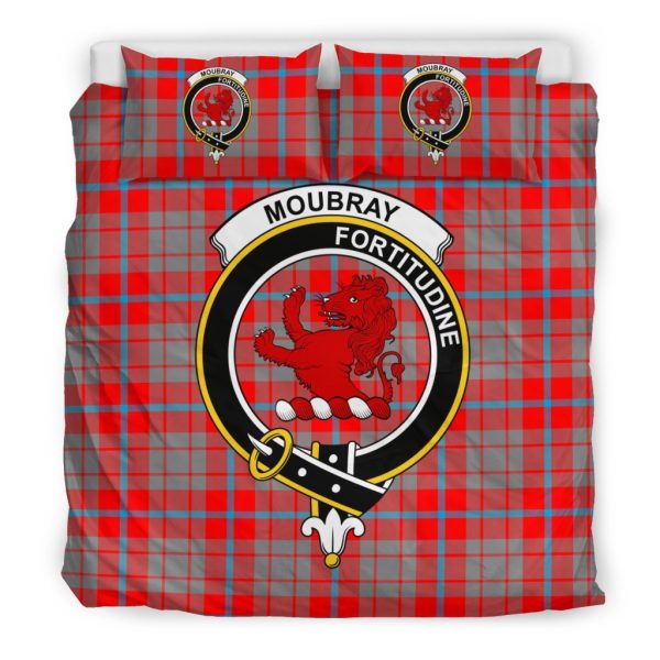 Moubray Family Tartan Crest Bedding Set For Sale
