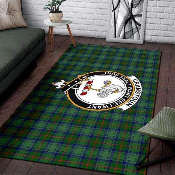 Cranstoun Tartan Crest Area Rug Online now - Image 3