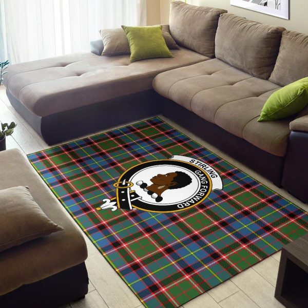 Stirling (Of Keir) Tartan Crest Area Rug For Cheap - Image 2