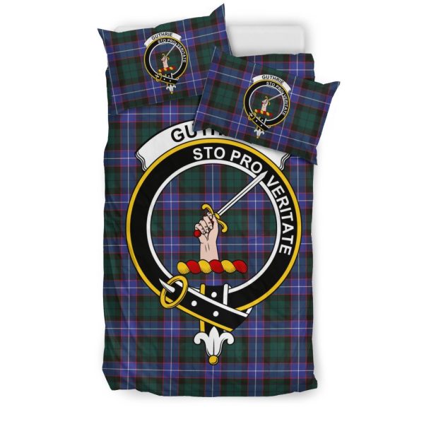 Guthrie Family Tartan Crest Bedding Set Sale - Image 3