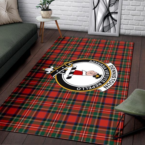 Dennistoun Tartan Crest Area Rug Hot on Sale - Image 3