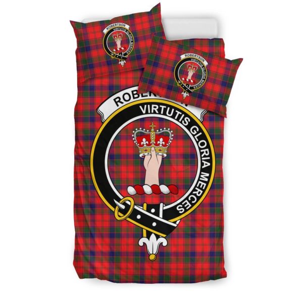 Robertson Family Tartan Crest Bedding Set Cheap - Image 3