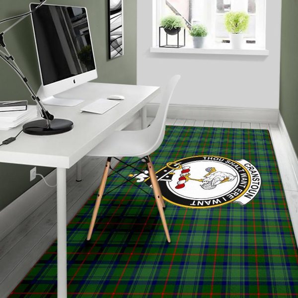 Cranstoun Tartan Crest Area Rug Online now - Image 5