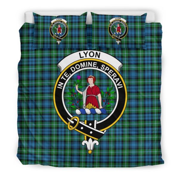 Lyon Family Tartan Crest Bedding Set Hot on Sale