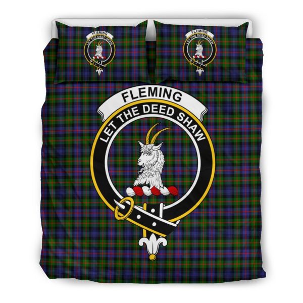 Fleming Family Tartan Crest Bedding Set Online Sale - Image 2