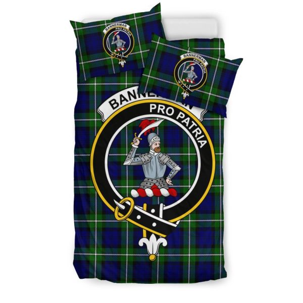 Bannerman Family Tartan Crest Bedding Set Sale - Image 3