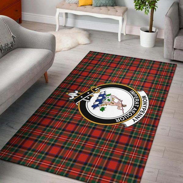 Monypenny Tartan Crest Area Rug Cheap