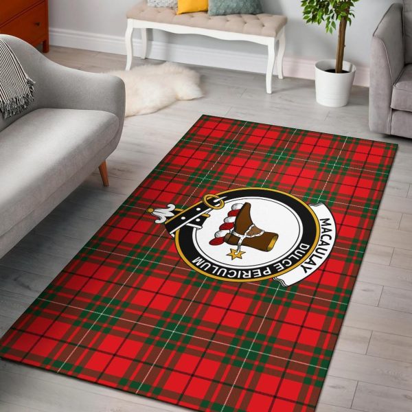 Macaulay Tartan Crest Area Rug Supply