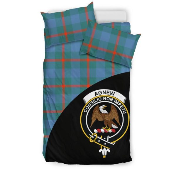 Agnew Ancient Family Tartan Crest Wave Style Bedding Set Fashion - Image 3