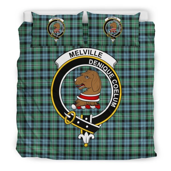 Melville Family Tartan Crest Bedding Set Hot on Sale