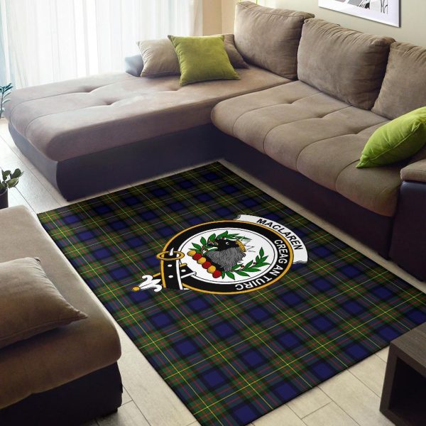 Maclaren Tartan Crest Area Rug For Sale - Image 2