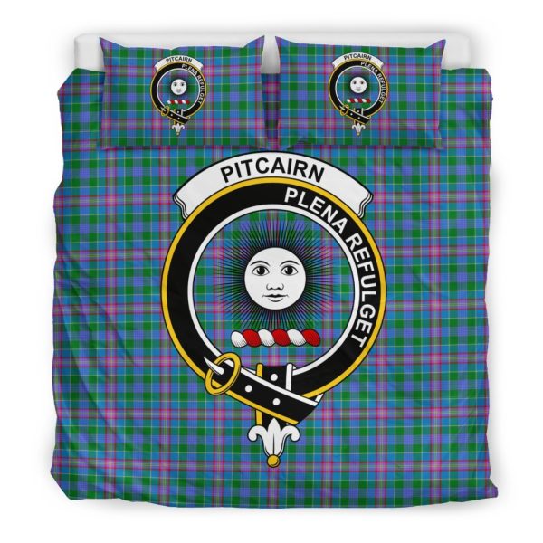 Pitcairn Family Tartan Crest Bedding Set For Sale