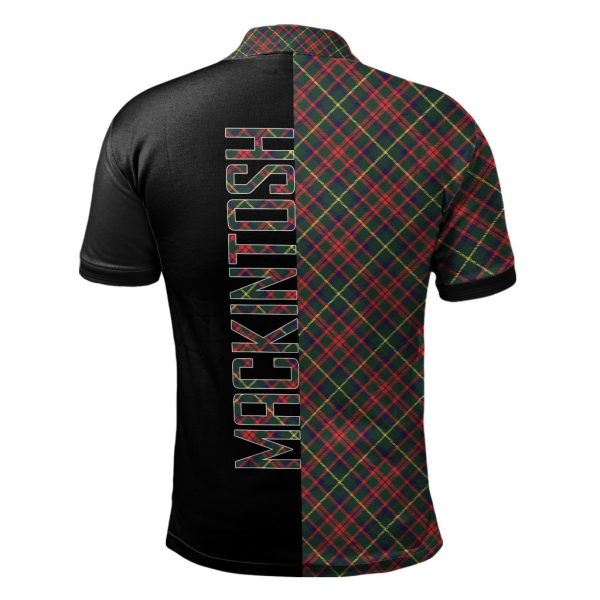 MacKintosh Hunting Modern Tartan Polo Shirt Half of Me - Cross Style Online Hot Sale - Image 2