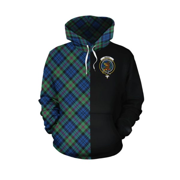 Baird Ancient Tartan Hoodie Half of Me - Cross Style For Discount