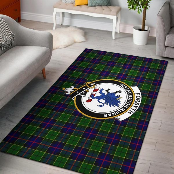 Forsyth Tartan Crest Area Rug For Cheap