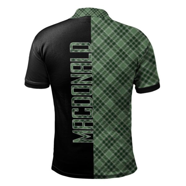 MacDonald Lord of the Isles Hunting Tartan Polo Shirt Half of Me - Cross Style on Sale - Image 2