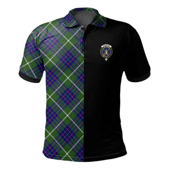 MacIntyre Hunting Modern Tartan Polo Shirt Half of Me - Cross Style Fashion