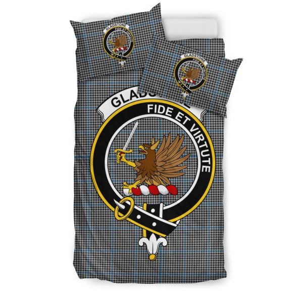 Gladstone (Or Gladstanes) Family Tartan Crest Bedding Set Online now - Image 3