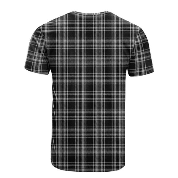 Stewart Black and White Tartan T-Shirt Fashion - Image 2