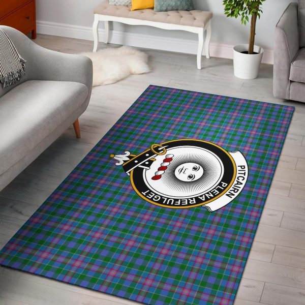 Pitcairn Tartan Crest Area Rug For Cheap