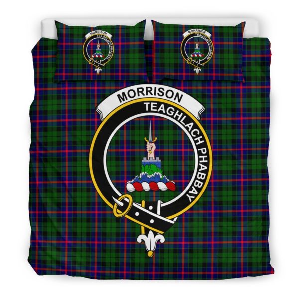 Morrison Family Tartan Crest Bedding Set Online