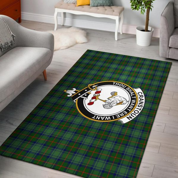 Cranstoun Tartan Crest Area Rug Online now