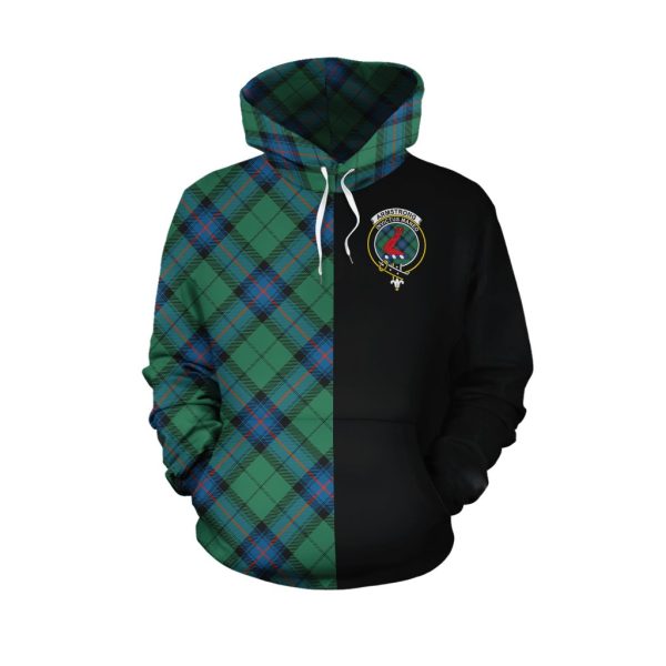 Armstrong Ancient Tartan Hoodie Half of Me - Cross Style Sale