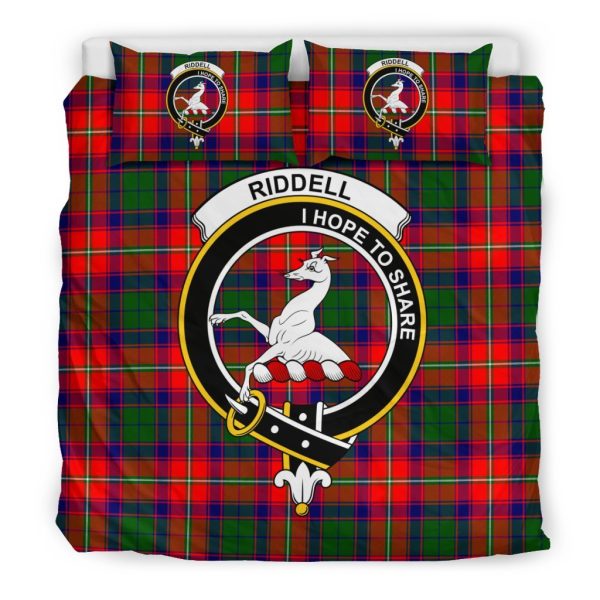 Riddell Family Tartan Crest Bedding Set Online now