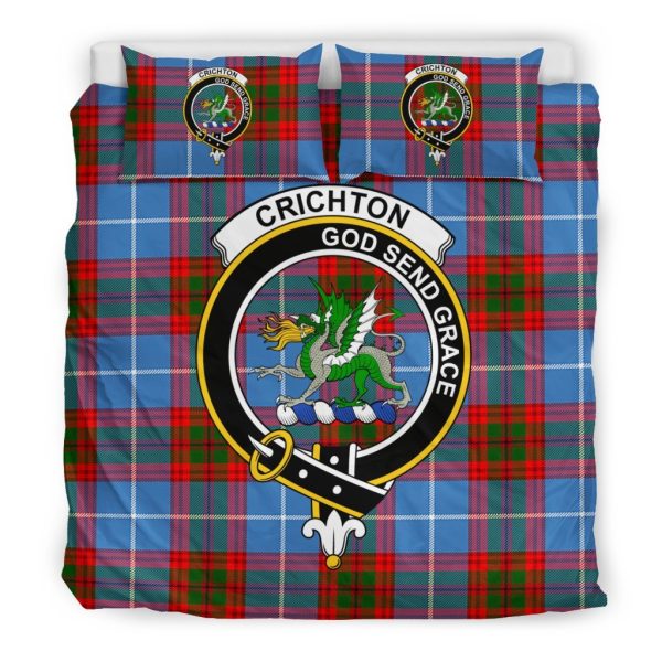 Crichton Family Tartan Crest Bedding Set Online Hot Sale