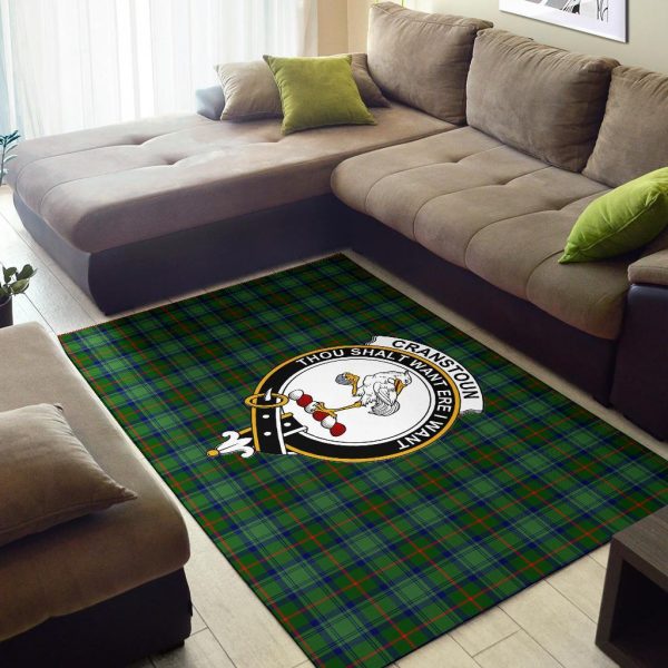 Cranstoun Tartan Crest Area Rug Online now - Image 2