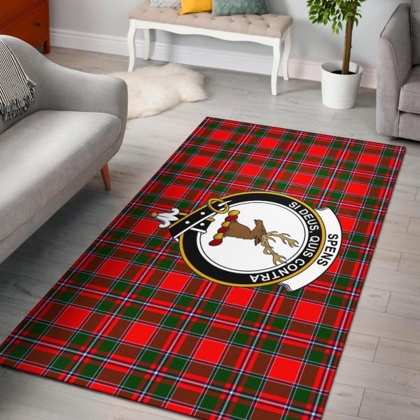 Spens (Or Spence) Tartan Crest Area Rug Online Sale