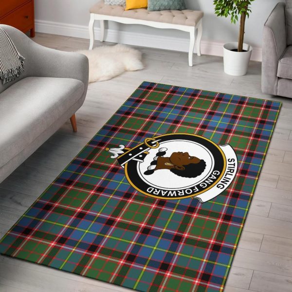 Stirling (Of Keir) Tartan Crest Area Rug For Cheap