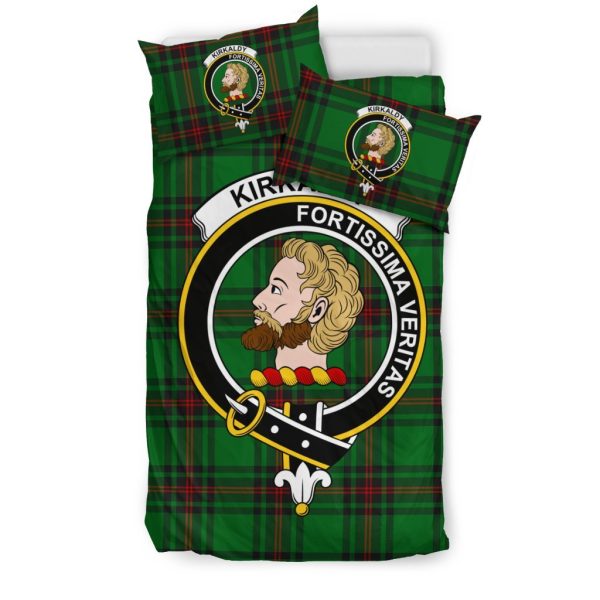 Kirkaldy (Of Grange) Family Tartan Crest Bedding Set on Sale - Image 3