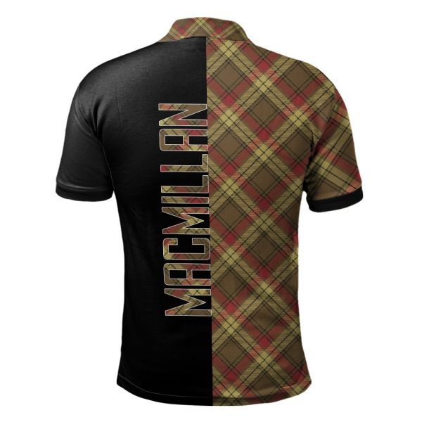 MacMillan Old Weathered Tartan Polo Shirt Half of Me - Cross Style For Discount - Image 2