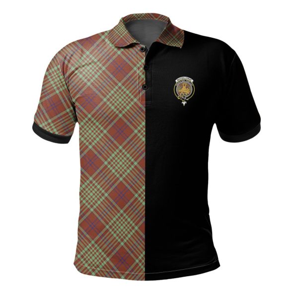 MacGillivray Hunting Ancient Tartan Polo Shirt Half of Me - Cross Style Online Sale