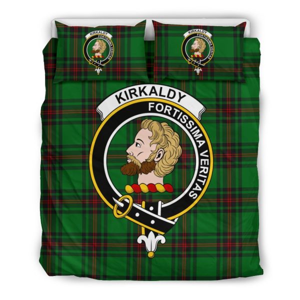Kirkaldy (Of Grange) Family Tartan Crest Bedding Set on Sale - Image 2