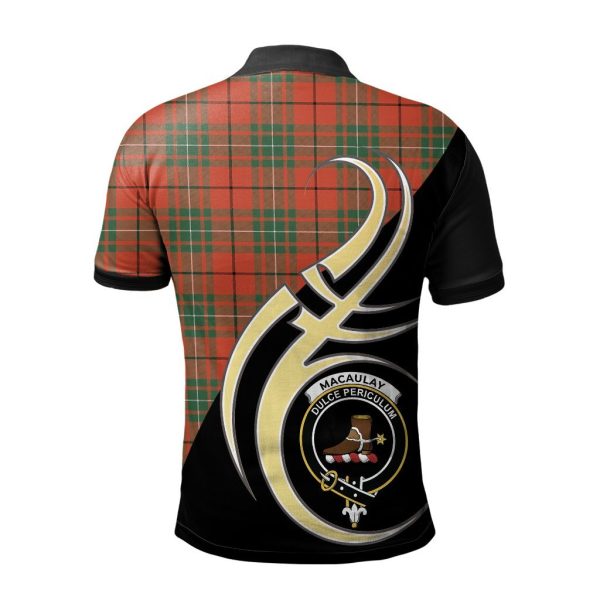 MacAulay Ancient Tartan Polo Shirt - Believe In Me Style For Sale - Image 2