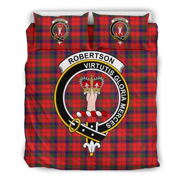Robertson Family Tartan Crest Bedding Set Cheap - Image 2