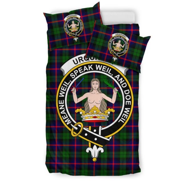 Urquhart Family Tartan Crest Bedding Set For Cheap - Image 3