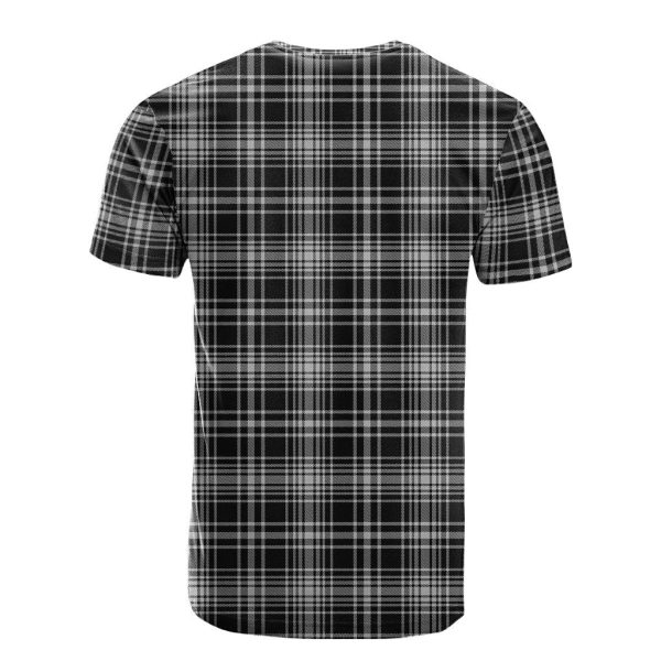MacLean Black and White Tartan T-Shirt Sale - Image 2